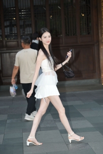 【精选街拍】Vol.3774 甜美白色连衣裙 [80P+1V-2.30GB]